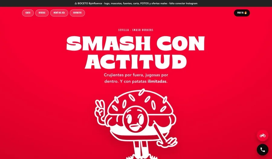 Web de Titi Burger diseñada por By Influence